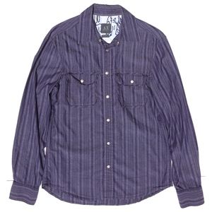 A/X Armani Exchange Long Sleeve Shirt Blue Striped